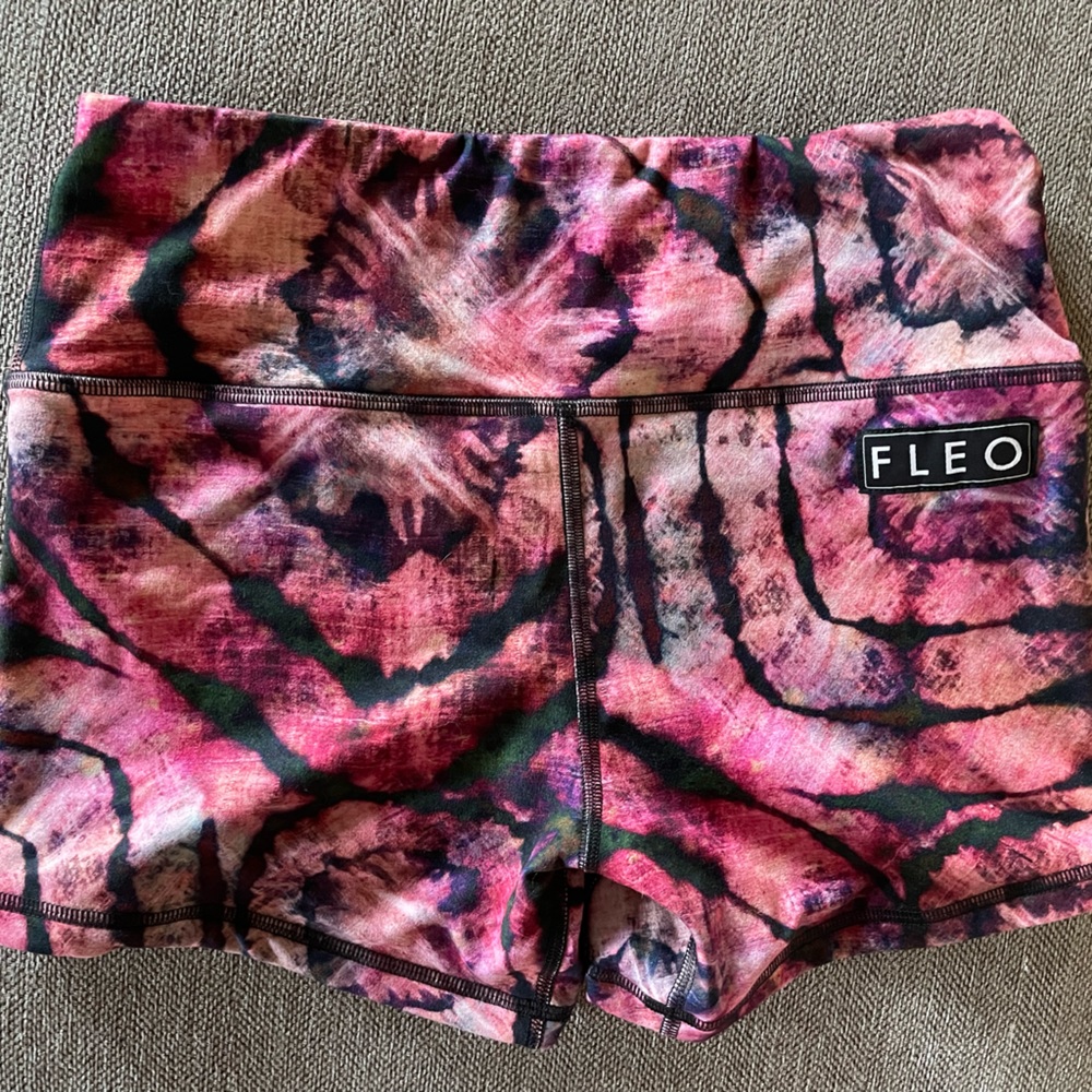 Fleo Pink and Black Athletic Shorts